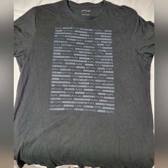 Michael kors logo men's t shirt Black Sz Large - Picture 1 of 6